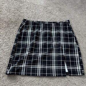 SHEIN Monochrome Checkered Mini Skirt